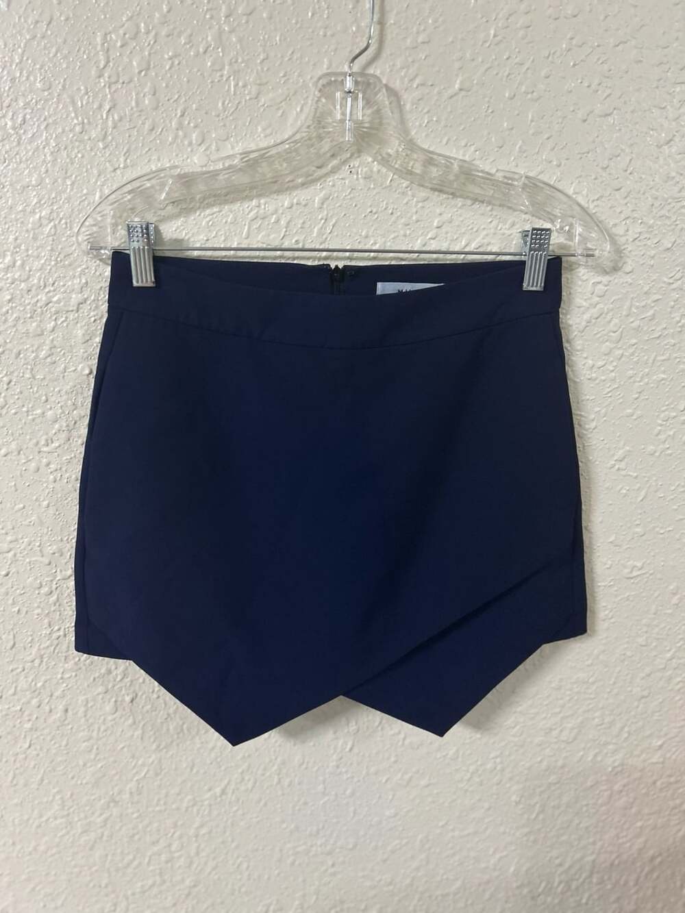 Milly Navy Blue Asymmetrical Wrap Skort Size 2